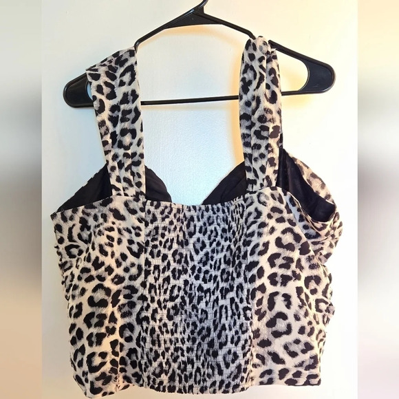 Express Leopard Print Ruched Corset - Picture 3 of 7